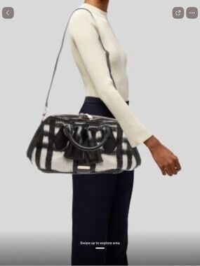 Burberry Prorsum Alpaca Wool Weekender Bag